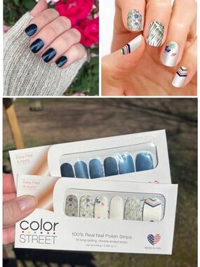 HTF RARE RETIRED Color Street TAHITI GETAWAY & JEWEL OF MUMBAI Nail Strips